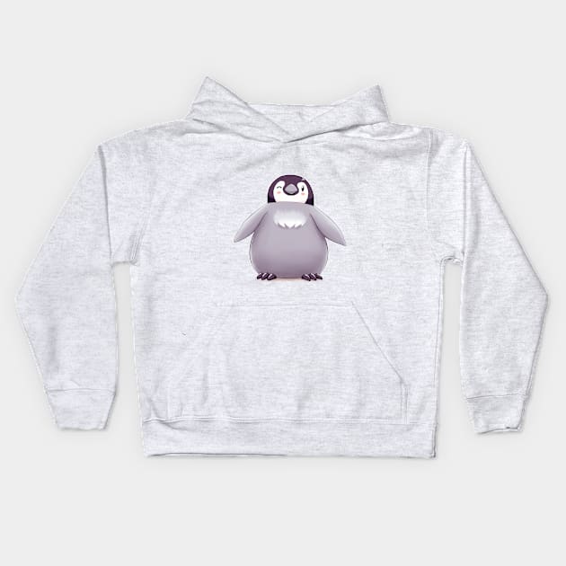 Baby Emperor Penguin Chick (Plain) Kids Hoodie by EdgeKagami